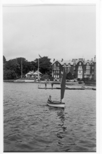 Arthur Ransome sailing Swallow on Windermere 1930 (c) Arthur Ransome Literary Estate